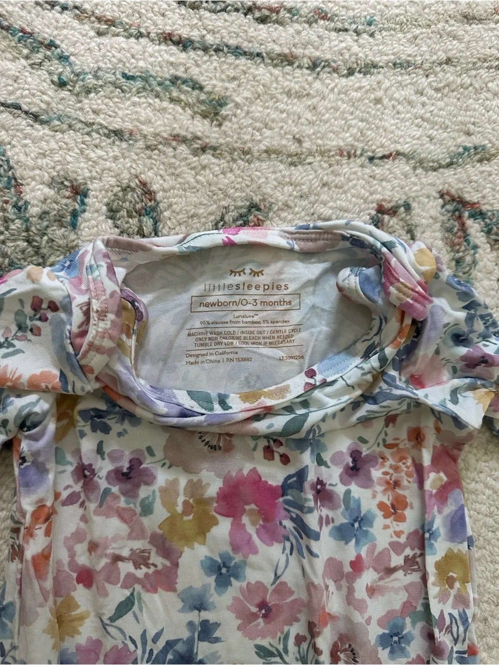 Little Sleepies Tiny Blooms Infant Gown